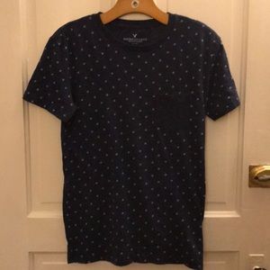 American Eagle Polka-Dot Pocket Tee